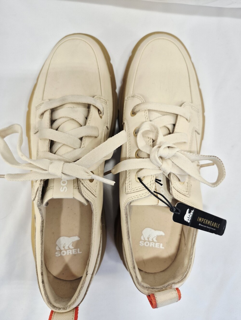 Sorel Caribou X Cream Waterproof Leather Platform Shoes Women's 11M NWT - Picture 12 of 13
